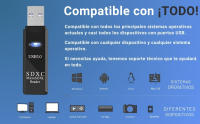Lector de Tarjetas SD/Micro SD 3.0 -Marca NFMAXONE- Adaptador USB Pendrive Card Reader Compatible con SD/SDXC/SDHC/TF/UHS-I, PC, Teléfonos,Tablets. para iPhone 15/16 Pro MAX, MacBook Air/Pro, Galaxy S25, etc - details 3