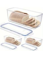 Caja De Almacenamiento De Pan De Plástico Tapa Airtight Contenedor De Alimentos Organizador De Cocina Para Panecillos Y Sandwiches - details 3