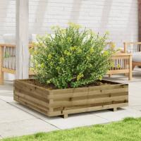vidaXL Jardinera de madera de pino impregnada 90x90x26,5 cm - details 2