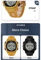 Reloj Digital Para Hombre SYNOKE Deportivo Impermeable 50M Con Función De Alarma Pantalla Grande Luz Trasera Resistente Al Choque - details 11
