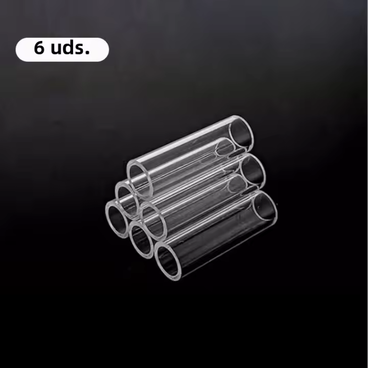Set De 6/10 Pcs Tubos De Cría Acrílicos Transparentes Para Acuario Cuevas Refugio Para Camarones Ornamentos Para Tanque De Peces - 1