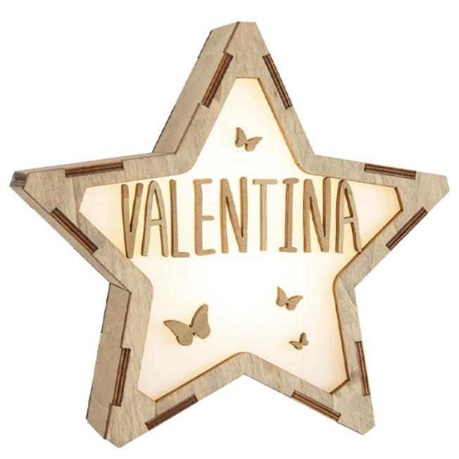 Vintiun - Estrella Luminosa Personalizable - Lámpara y Kit de Letras