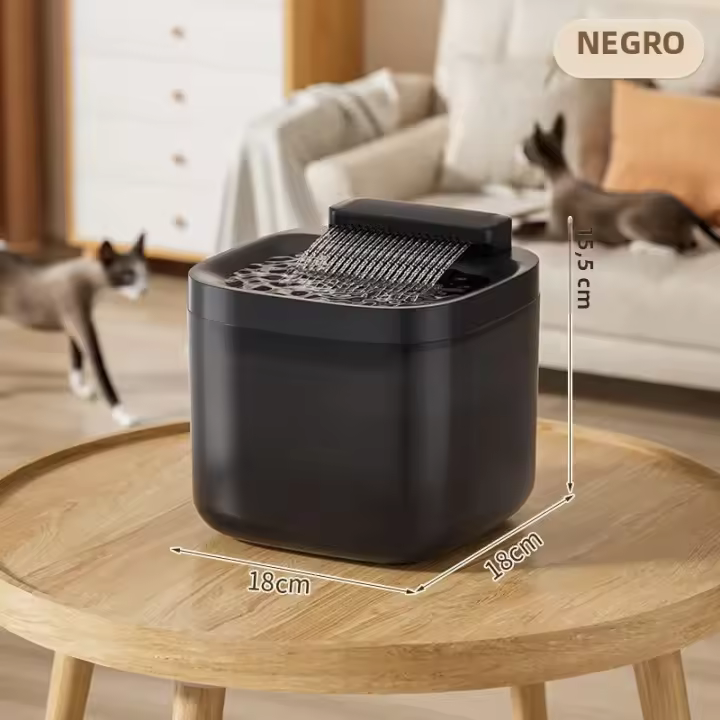 Fuente De Agua Automática Para Gatos 3L Capacidad Grande Dispensador De Agua Para Perros Con Filtro Circulante Silencioso Medidor De Flujo No Incluido Material Plástico - 1