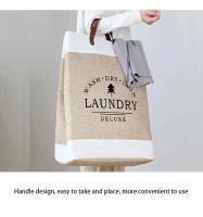 Cesta De Ropa Grande De Algodón Plegable Estilo Clásico Para Guardar Ropa Sucia Caja De Almacenamiento Doméstico - details 3