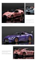 Coche De Juguete Nissan GTR CSR2 Skyline Ares a Escala 1:24 Metálico Con Retroceso Para Colección Modelos De Simulación Alta Para Niños - details 11