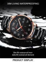 Reloj De Pulsera De Lujo Para Hombres CURREN De Acero Inoxidable Con Movimiento De Cuarzo Manos Luminosas Fecha Automática Estilo Casual - details 9