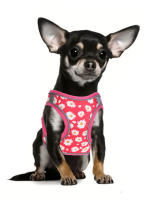 Harnés Para Perros Y Gatos HP404 Con Estampado Floral Tela De Twill Cómoda Y Malla Transpirable Correa De 1.5 Metros - details 2