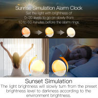 Reloj De Alarma Inteligente MOES WiFi Con Luz De Despertar Y 7 Colores Compatible Con Alexa Y Google Home Función De Atardecer/Alba - details 1