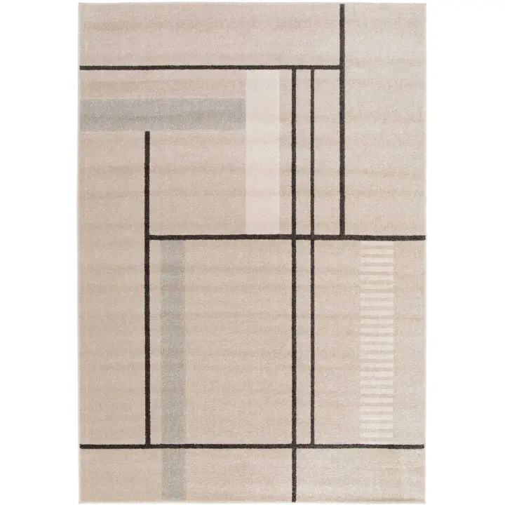 Alfombra interior diseño geométrico en Beige - DOMUS 32302 | 80x150, 120x170, 160x230 cm - 1