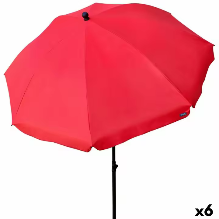 Sombrilla Aktive Rojo 240 x 230 x 240 cm (6 Unidades) - 1
