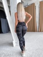 Pantalones De Yoga Para Mujer De Cintura Alta Control De Abdomen Push up Leggings De Talla Grande Talla Pequeña Talla Media Sin Costuras Tie Dye Bleach Fitness Gimnasio Deportes Pantalones - details 7