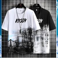 Camiseta De Verano Para Hombres Con Capucha Estampado De Dibujos Casuales Harajuku Streetwear Top De Manga Corta Suave Y Ligera Ropa De Moda Para Hombres - details 1