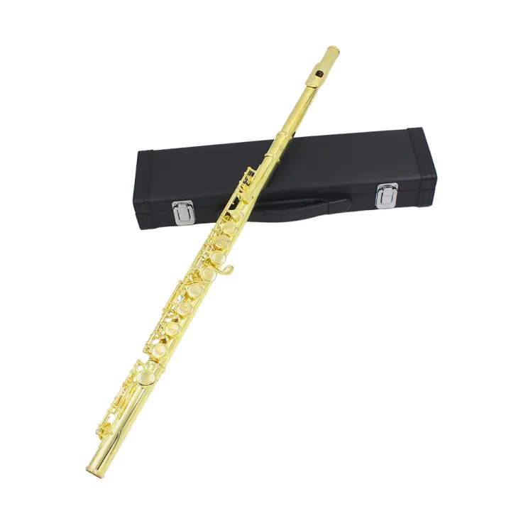 FLUTE SLADE De Cuerpo De Cupro-Níquel Con 16 Agujeros Y Clave C Para Principiantes Y Profesionales Instrumento Musical Con Caja - 1