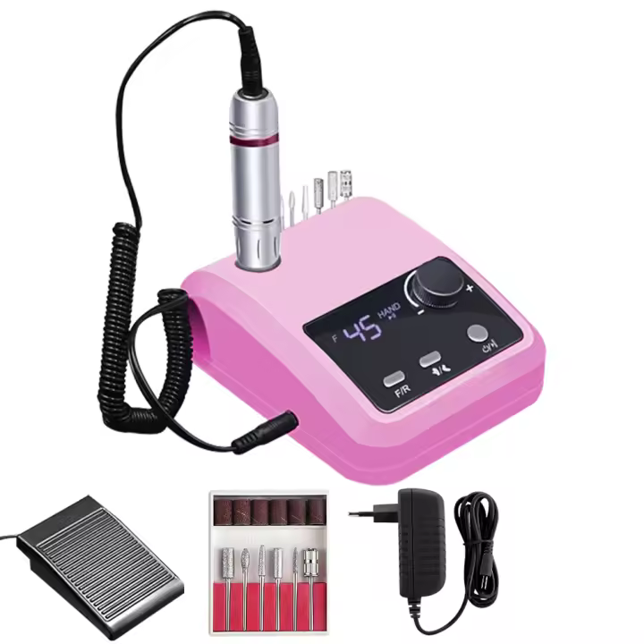 Máquina De Uñas Eléctrica 45000RPM Taladro Profesional Para Pulir Y Modelar Uñas Máquina De Manicura Con Accesorios Incluidos - 1