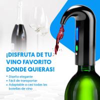 Decantador eléctrico, decantador portátil automático, recargable por USB, incluye tubo de silicona y cable de carga USB, filtro y botón de encendido/apagado, batería de 1500 mAh - details 12