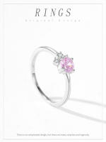Zenyth-Anillo Romántico de Plata de Ley 925 with surrounded Pink para Mujer, Regalo de joyería de Aniversario del Día de San Valentín - details 0