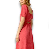 Vestido Tiffosi Jasmine Mujer | Largo Escote Rectangular Manga Corta Elástica | Abertura Espalda Poliéster - details 3