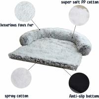 Cojín grande para sofá para perros, cama extraíble para perros, colchón para perros con fondo antideslizante, cómodo colchón para perros adecuado para sofá, cama, suelo-gris degradado-S (90 x 85 x 16 cm) - details 0