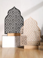 Adorno De Madera Hueca Para Ramadan Eid Mubarak Decoración De Navidad Musulmana Feliz Ramadan Kareem Adorno Vacacional Moderno - details 1