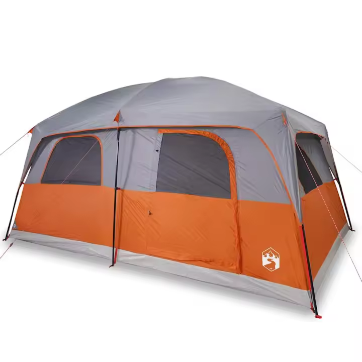 vidaXL Tienda de campaña familiar 10 personas impermeable gris naranja - 1