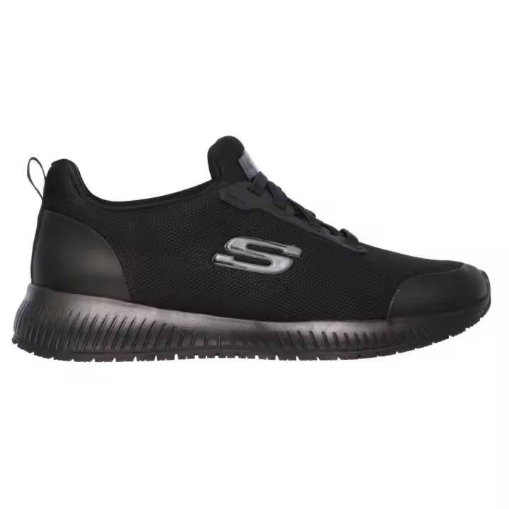 Skechers 77222EC Zapatillas deportivas Work: Squad SR para mujer en negro de piel vegana - 1