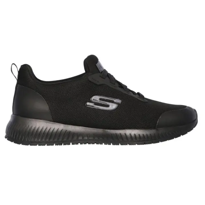 Skechers 77222EC Zapatillas deportivas Work: Squad SR para mujer en negro de piel vegana - 1