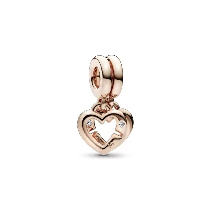 Charm Colgante Pandora Divisible rosa Corazones de Hermanas 789538C01 5700303014173 - 1