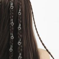 Juego De 10 Piezas Anillos Para Cabello De Aleación Con Colgantes De Forma Elegante Corazón Accesorios Para Cabello De Mujer Para Traviesas - details 3