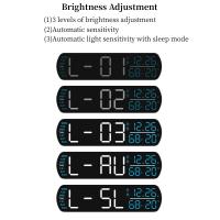 Reloj De Alarma LED Con Mostrador Digital Temporizador Cuenta Regresiva DST Botón De Sueño Auto Dimming Mostrador De Fecha Y Día De La Semana Dual 12/24H Reloj De Mesa Moderno - details 12