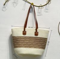 Bolso de Playa Estilo Capazo de Paja EILV – Bolso Verano Mujer con Cremallera y Bolsillo Interior, 3 Colores - details 0