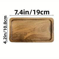 Plato De Madera De Acacia Japonés Rectangular Para Comedor Frutas Aperitivos Taza De Té Oval Tratamiento De Superficie Natural - details 15