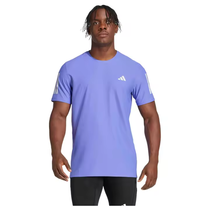 Camiseta de Manga Corta Adidas Own The Run para hombre en color morado - 1