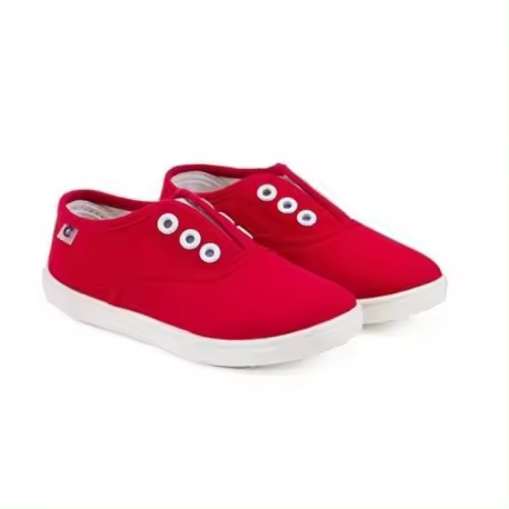 Zapatillas de lona roja sin cordones, de Conguitos Basic - 1