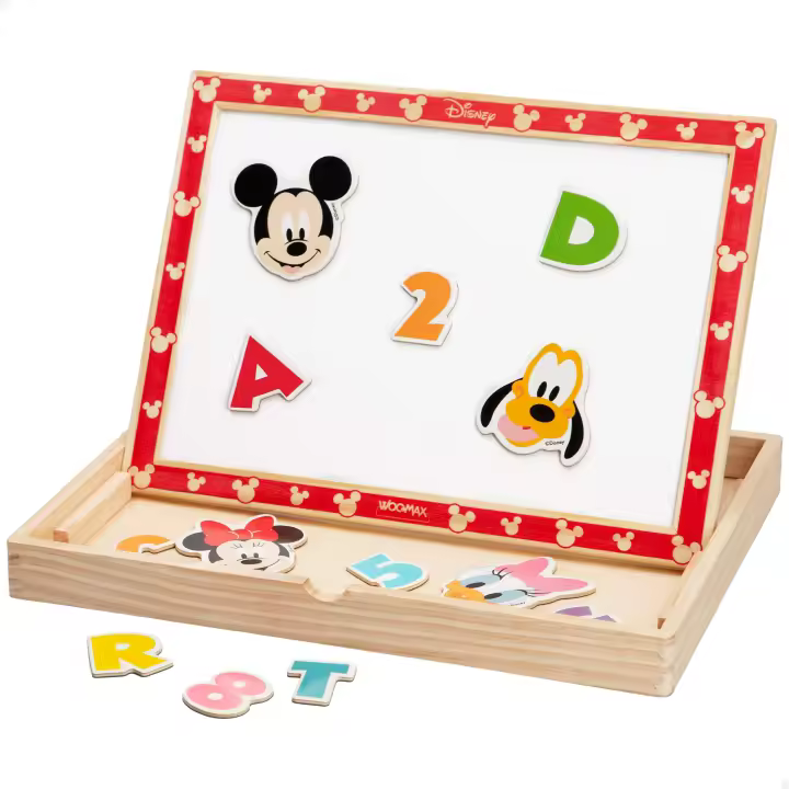 WOOMAX Disney Pizarra magnética de madera 2 en 1 - 1