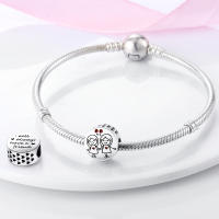 Encantos De Pareja De Niño Y Niña Platinados Con Circonia Para Pulsera O Collar Joyería Para Mujer Pendiente Clásico De Moda Vintage Romántico - details 50