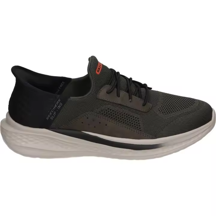 SKECHERS | Zapatillas Skechers Slip-ins Relaxed Fit Slade Cohen para Hombre – Deportivas en Color Verde – Sneakers sin Cierre – Slip Ins – Fácil de Poner y Quitar – Cómodas -  Modelo 210891-OLV - 1