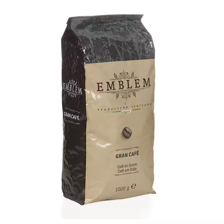 Café en Grano 1 Kg. 70% Arábica y 30% Robusta Emblem Italian coffee GRAN CAFÉ. - 1