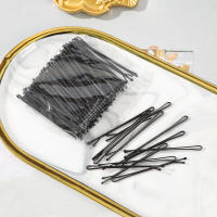 AWAYTR 50/100 PCS Pinzas De Pelo En Forma De U De 5.5 Cm Metálicas Y Negras Para Estilo De Boda Herramientas De Peinado Para Mujeres - details 4