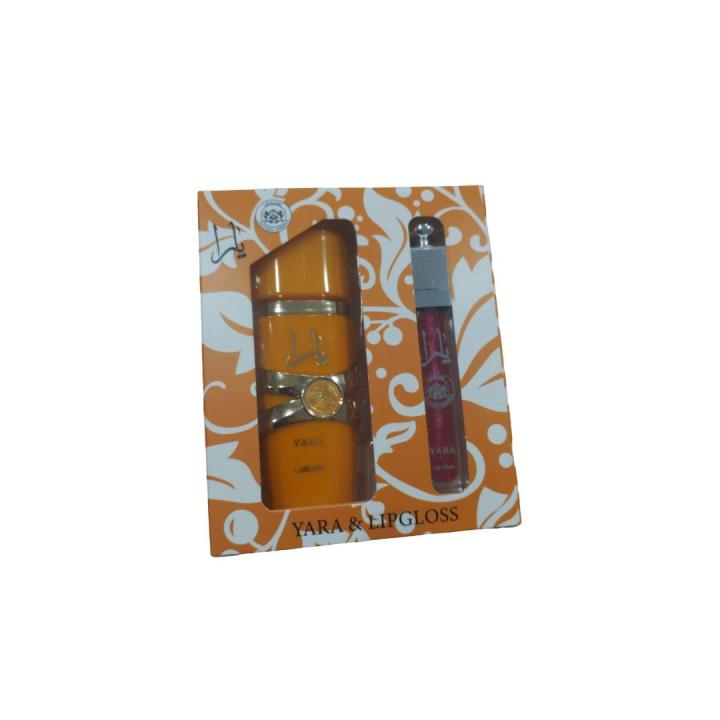 SET PEPRFUME ESTILO ÁRABE + BRILLO DE LABIOS / LATTAFA — oferta en Miravia