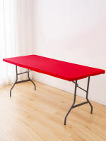 Elegante Fundas Para Mesa Cubierta Impermeable Y Elástica En Poliéster Duradero Hecho a Mano Ideal Para Bodas Banquetes Fiestas Navideñas Color Sólido - details 16