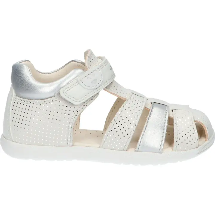 Sandalias de Niña geox B254WB 007NF B SANDAL MACCHIA GIR C1Q1N OFF WHITE-LT SILVER - 1