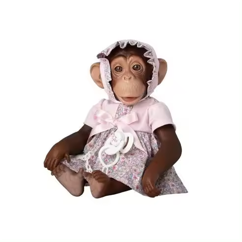 Asi Dreams Muñeco Lola La Chimpance Con Chaqueta De Flores Y Lazo Rosa - 1