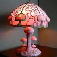 Lámpara De Mesa LED Creativa Con Diseño De Plantas Fungus Y Caracol Iluminación Nocturna Colorida Para Decoración Del Hogar Y Dormitorio - details 18