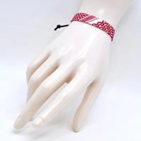 4Pcs Palestine Arab Scarf Woven Bracelet For Women Men Ethnic Wavy Dot Colored Ribbon Bracelet Handmade Jewelry - details 2
