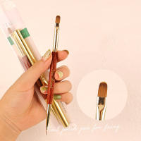 Cepillo De Uñas Doble Cabeza Dorado Para Dibujar Y Pintar Con Gel De Cristal Herramientas De Manicura Para Polvos De Uñas - details 1