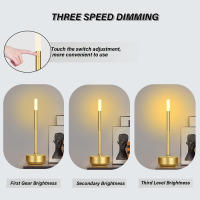 Lámpara De Mesa LED Recargable Por USB Con Interruptor Táctil Lámpara Decorativa Para El Hogar Luz De Ambiente Para Bar Lámpara Creativa Para La Cama - details 17