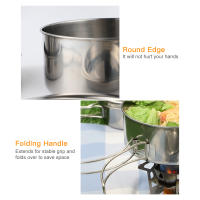 Juego De Cocina Para Camping Y Senderismo En Acero Inoxidable Resistente Al Agua Plegable Con Soporte Para Fogata Ideal Para Picnics - details 14