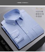 Camisa Larga De Manga Para Hombres De Talla Grande 6XL Algodón 100% Casual Con Bolsillo Y Pato Plaid Oxford Tejido Cómodo Primavera Otoño Sin Hierro - details 18