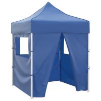 vidaXL Carpa Plegable Profesional 4 Paredes Acero Sombrilla Color Antracita,  Azul,  Crema y mas - details 1
