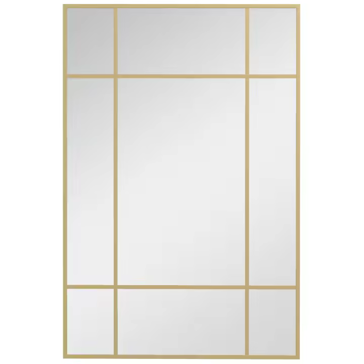 HOMCOM c Espejo de Ventana 90x60 cm con Marco de Metal Espejo Decorativo para Salón Dormitorio Entrada - 1